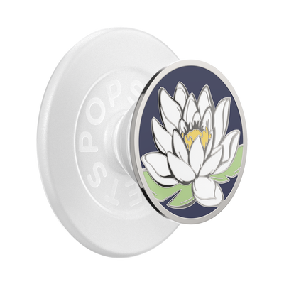 Enamel Water Lily Midnight — PopGrip for MagSafe