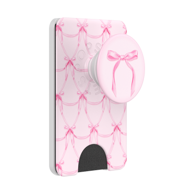 Satin Bow Blush — PopWallet+ for MagSafe